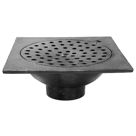 Jones Stephens 6in. x 6in. x 2in. No Hub Bell Trap with Hinged Lid D76302